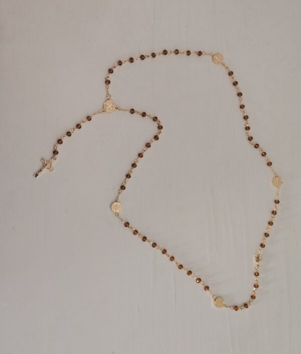 ST BENEDICT  ROSARY NECKLACE