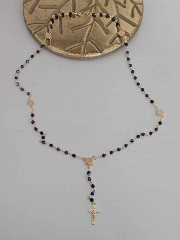 ST BENEDICT  ROSARY NECKLACE