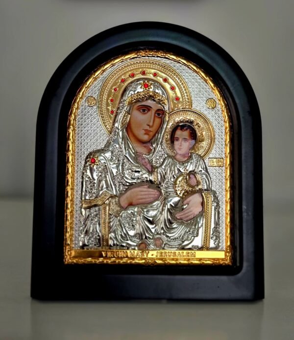 Virgin of Jerusalem Plaque 7.5 x 6.5 inches